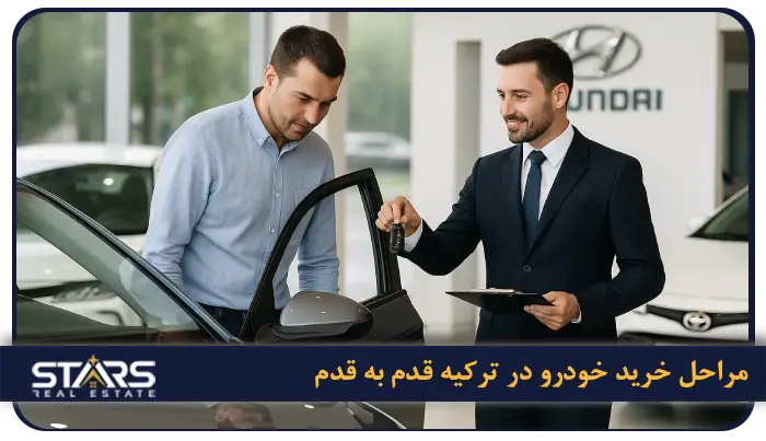 راهنمای کامل خرید خودرو در ترکیه ۲۰۲۵ | قیمت، شرایط و مراحل قانونی 4 مراحل خرید خودرو در ترکیه قدم به قدم