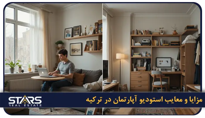 استودیو آپارتمان در ترکیه چیه؟ واحد استودیو مناسب کیه؟ 2 مزایا و معایب استودیو آپارتمان در ترکیه