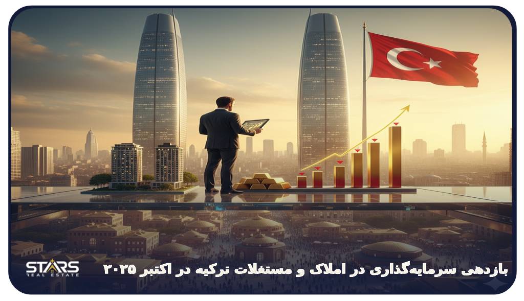 نمودار بازدهی سرمایه‌گذاری در املاک و مستغلات ترکیه در اکتبر ۲۰۲۵