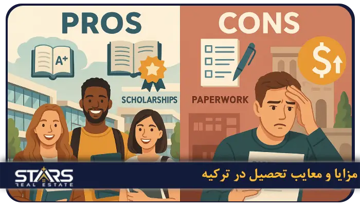 مقایسه تحصیل در ترکیه با تحصیل در ایران؛شرایط، هزینه ها و مزایا در ۲۰۲۵ 7 مزایا و معایب تحصیل در ترکیه